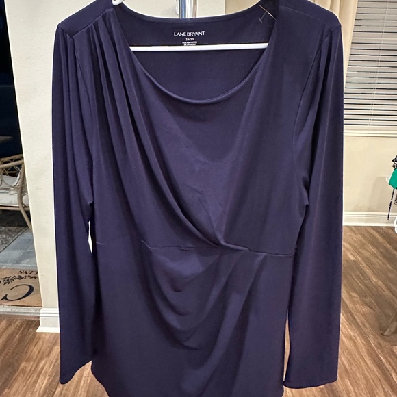 Lane Bryant Navy Long Sleeve Top - size 18/20 - Picture 1 of 5
